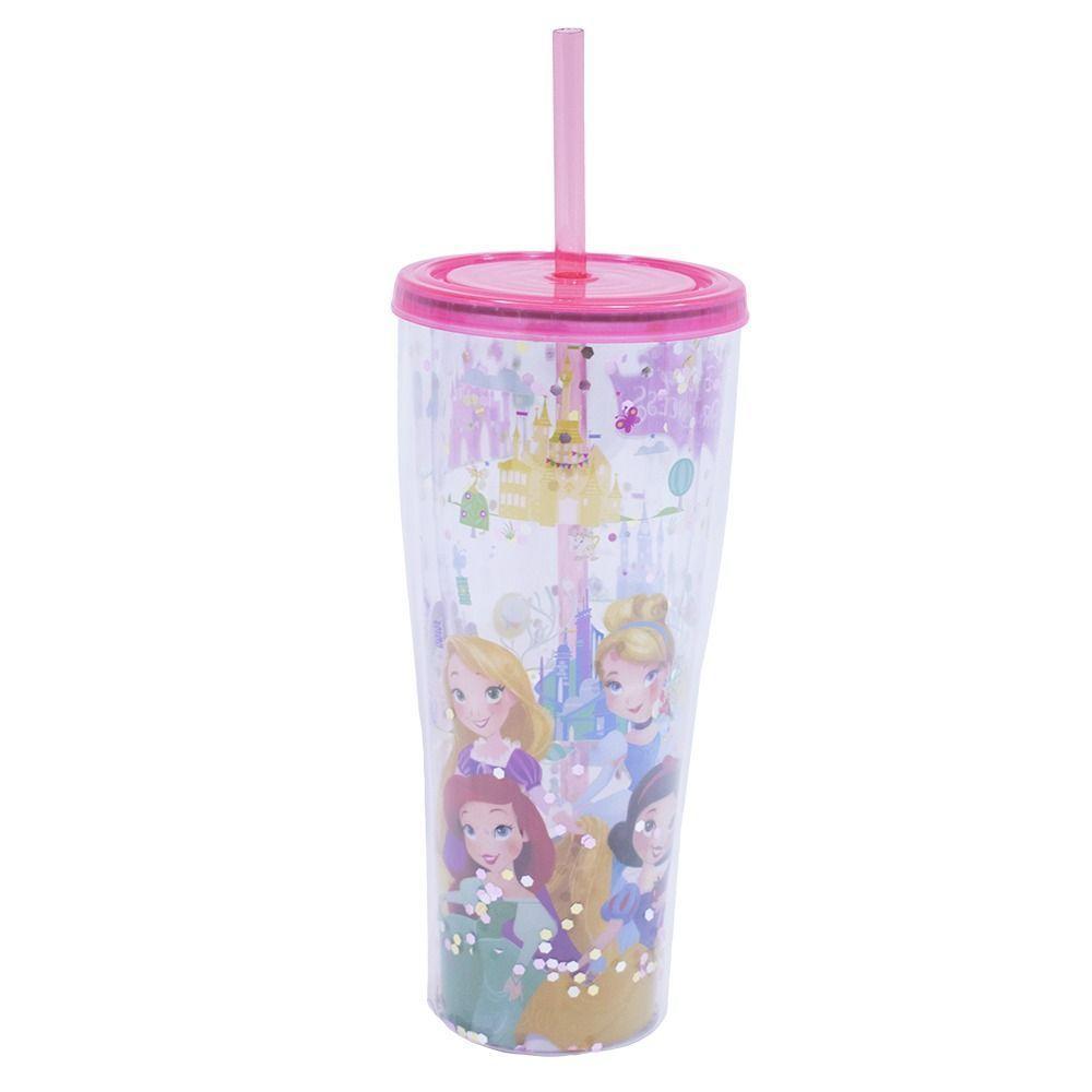 Copo Com Canudo Princesas Disney 360ml - Disney - 5