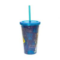 Copo Com Canudo Toy Story 450ml Azul - Disney - 2
