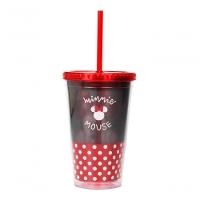 Copo Plástico Infantil Canudo Minnie 450ml - Disney