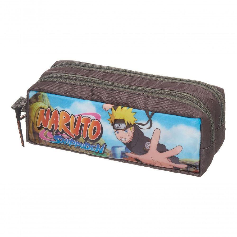 Estojo Duplo Escolar Infantil Naruto Shippuden Dattebayo - 1