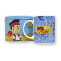 Caneca De Porcelana Na Lata Jake E Os Piratas 350 Ml Disney - 1