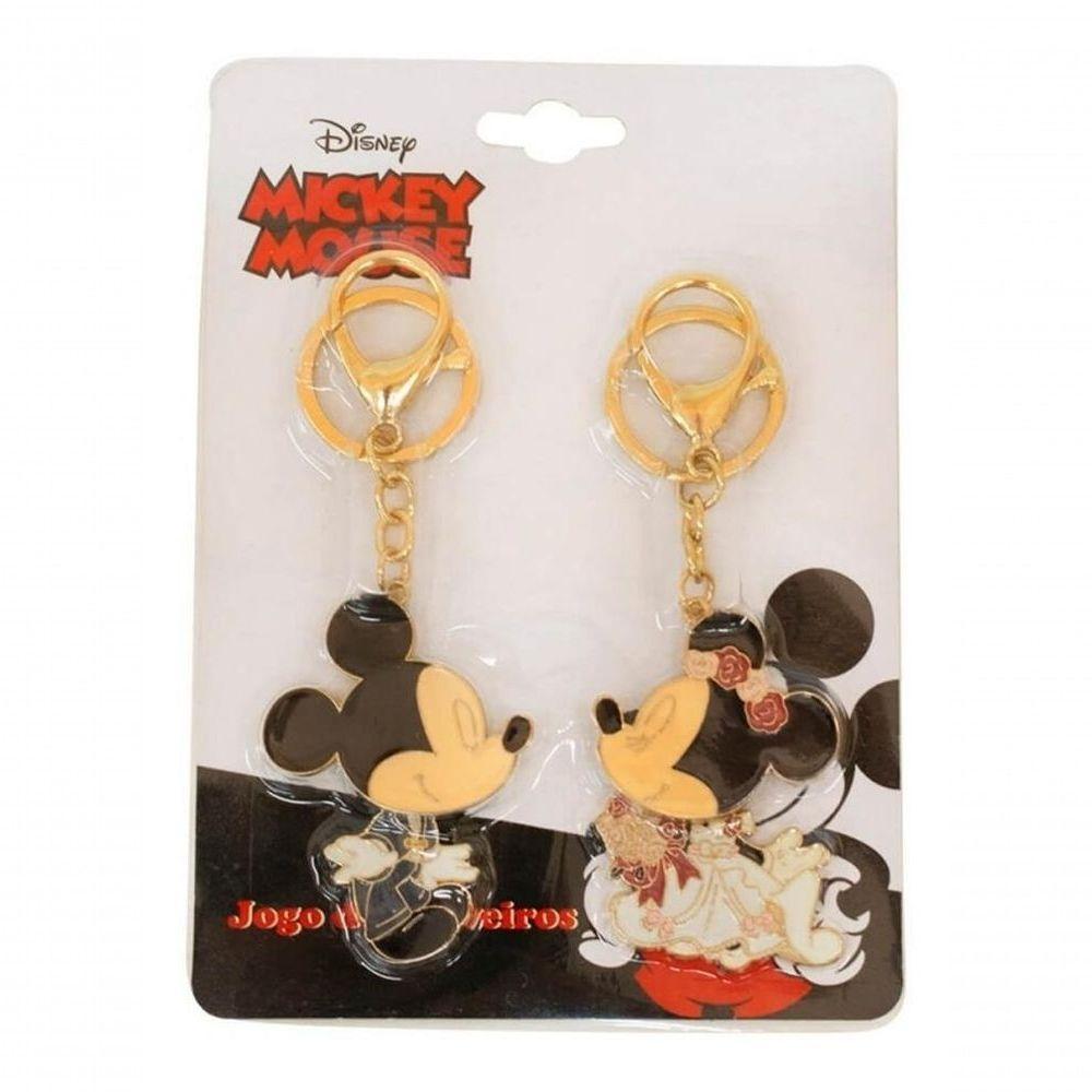 2 Chaveiros Noivos Namorados Mickey Minnie 5cm Disney - 3