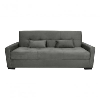 Sofá Cama Lavínia 3 Lugares Suede Cinza Matrix