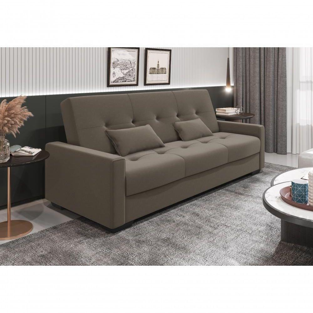 Sofá Cama Lavínia 3 Lugares Veludo Capuccino Matrix - 4