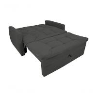 Sofá Cama Meg 2 Lugares Suede Cinza Matrix - 2