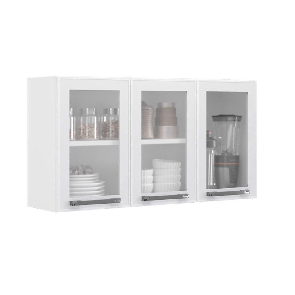 Armário Aéreo Florença 105cm Com 3 Portas Itatiaia Branco - 1