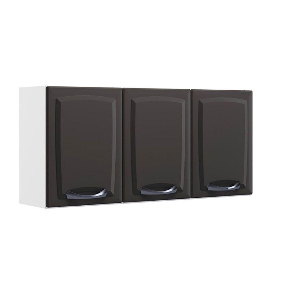 Armário Aéreo New Premium 120cm 3 Portas Grafite Itatiaia Grafite - 1