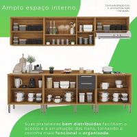 Cozinha Compacta Cooktop 12 Portas 2 Gavetas Paris Sallêto Cinamomo Com Grafite - 10