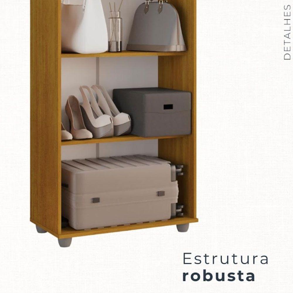 Armário Multiuso 2 Portas Caio Chf Móveis Cinamomo Com Off White - 3