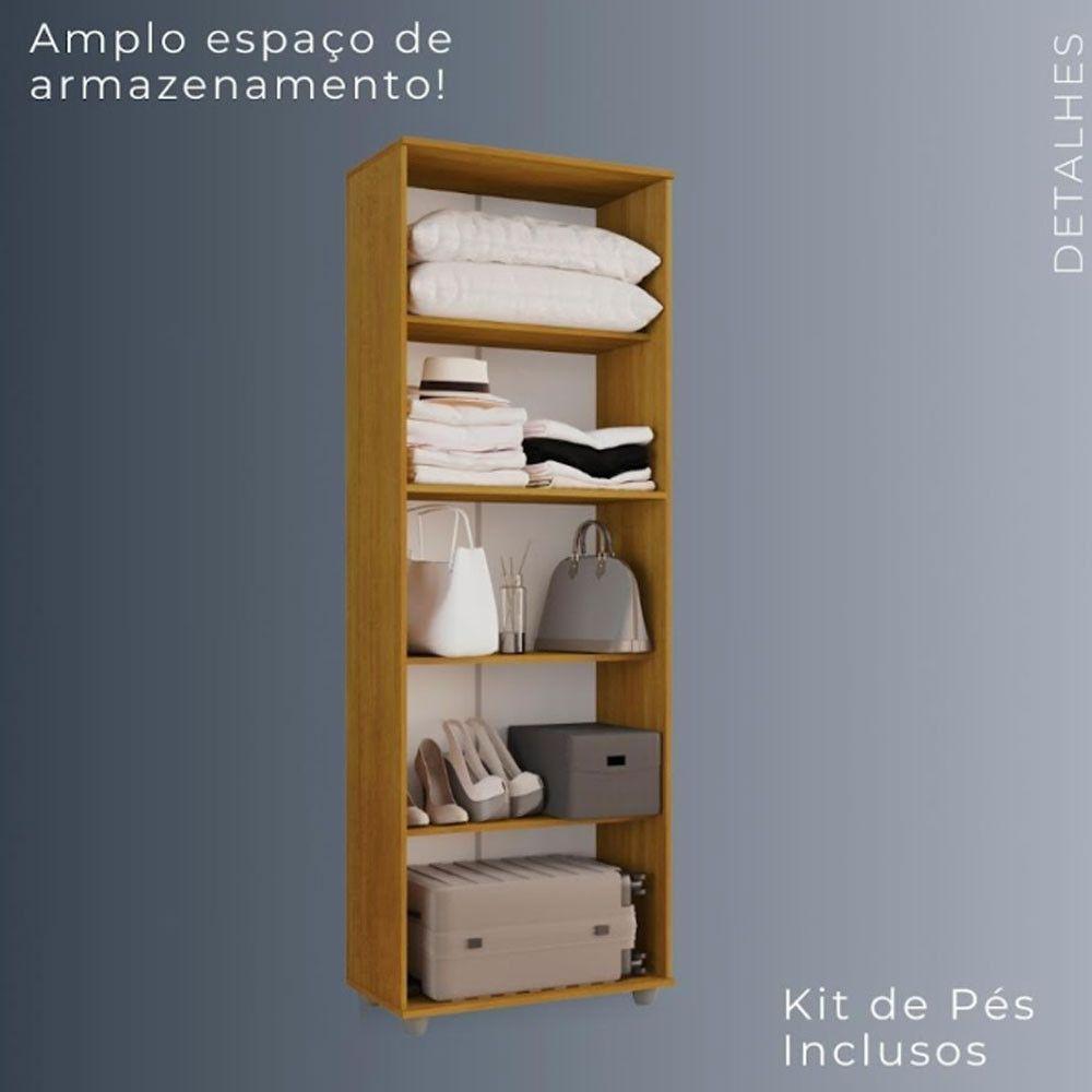 Armário Multiuso 2 Portas Caio Chf Móveis Cinamomo Com Off White - 9