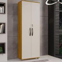 Armário Multiuso 2 Portas Caio Chf Móveis Cinamomo Com Off White - 1