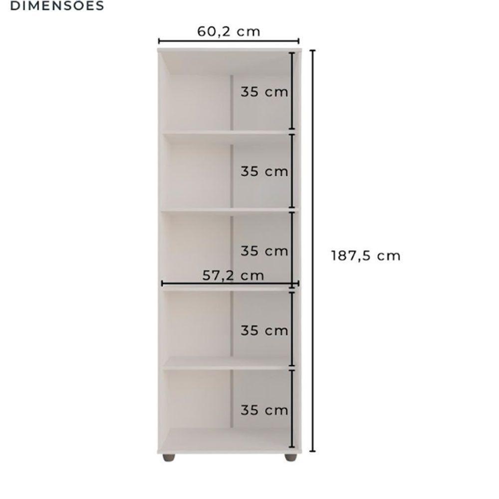 Armário Multiuso 2 Portas Caio Chf Móveis Branco - 6
