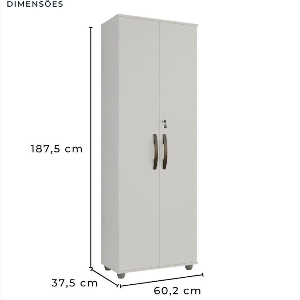 Armário Multiuso 2 Portas Caio Chf Móveis Branco - 7