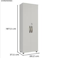 Armário Multiuso 2 Portas Caio Chf Móveis Branco - 7