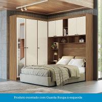 Guarda Roupas De Canto Com 7 Portas E 4 Gavetas E Cabeceira Lugano Santos Andirá Jatoba-areia - 7