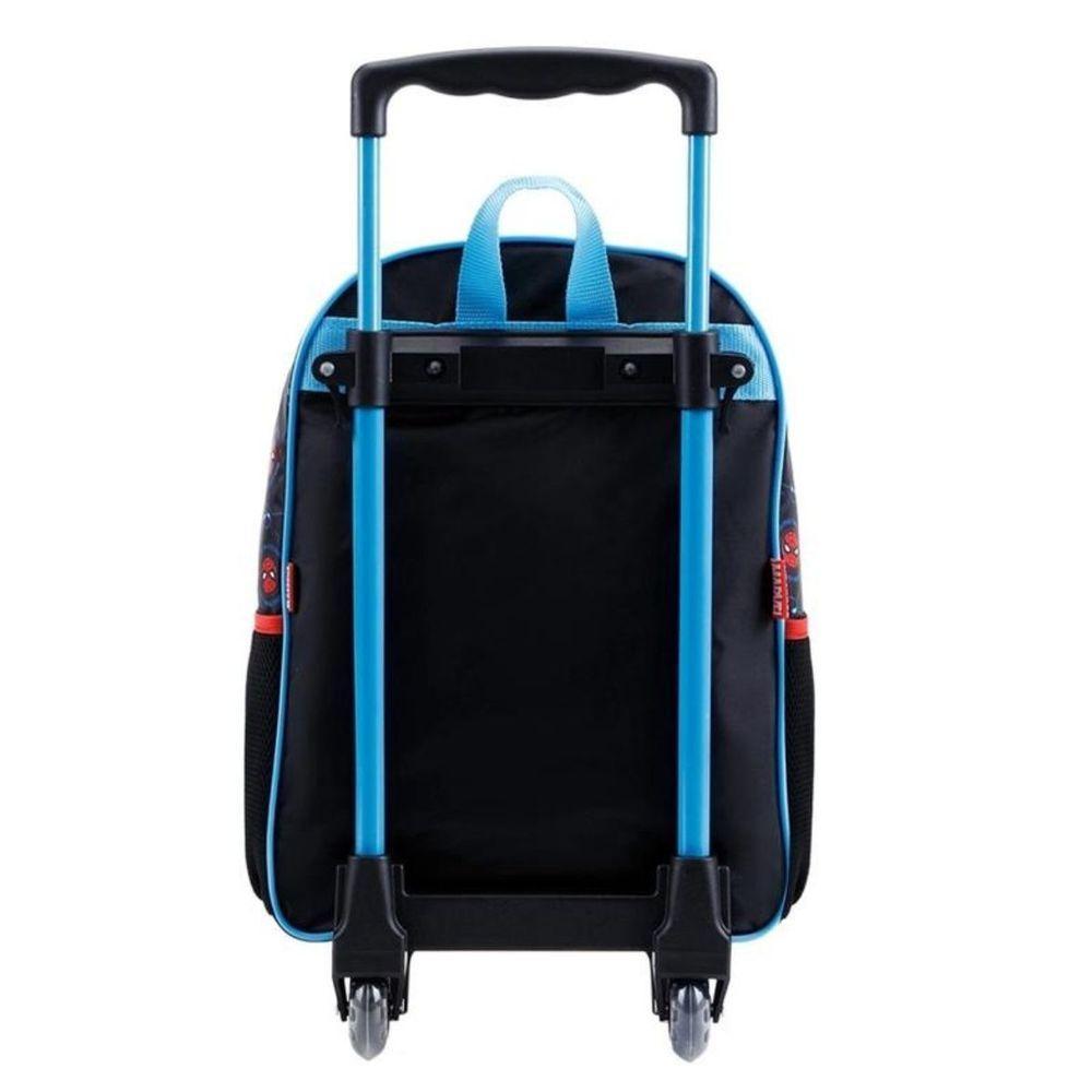 Mochila Rodinha Infantil Escolar Menino Homem Aranha Spiderman Xeryus Azul 11660 - 4