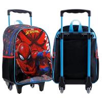 Mochila Rodinha Infantil Escolar Menino Homem Aranha Spiderman Xeryus Azul 11660 - 2