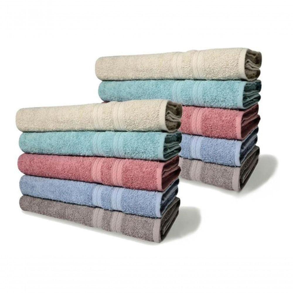 Kit 10 Toalhas Gigante Lisboa 100% Algodão Sortidos - 1