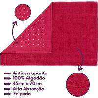 Jogo De Toalhas Gigante Itália Soft 2 Banhão + 2 Rosto + 2 Tapete Luxo 100% Algodão - Rosa - 10