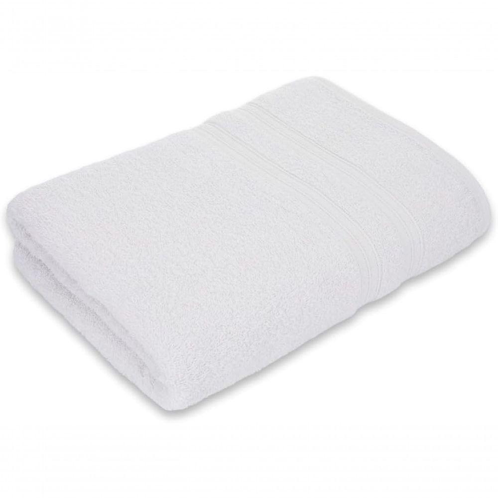 Jogo De Toalhas De Banho 4 Peças 100% Algodão Alta Absorção (2 Banho + 2 Rosto ) Padrão Hotel/pousada - Branca - 10