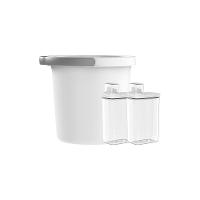 Kit Lavandeira Flow Com 02 Dispenser De Sabão 2,3 L Branco + 01 Balde 8,5 L Branco Ou - 1