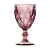 Conjunto De Taças De Vidro Para água 6 Peças 325 Ml Diamonds Rosa Lyor - 2