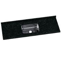 Tampo Para Pia De Cozinha Rorato Mármore Sintético Com Cuba Preto - 1