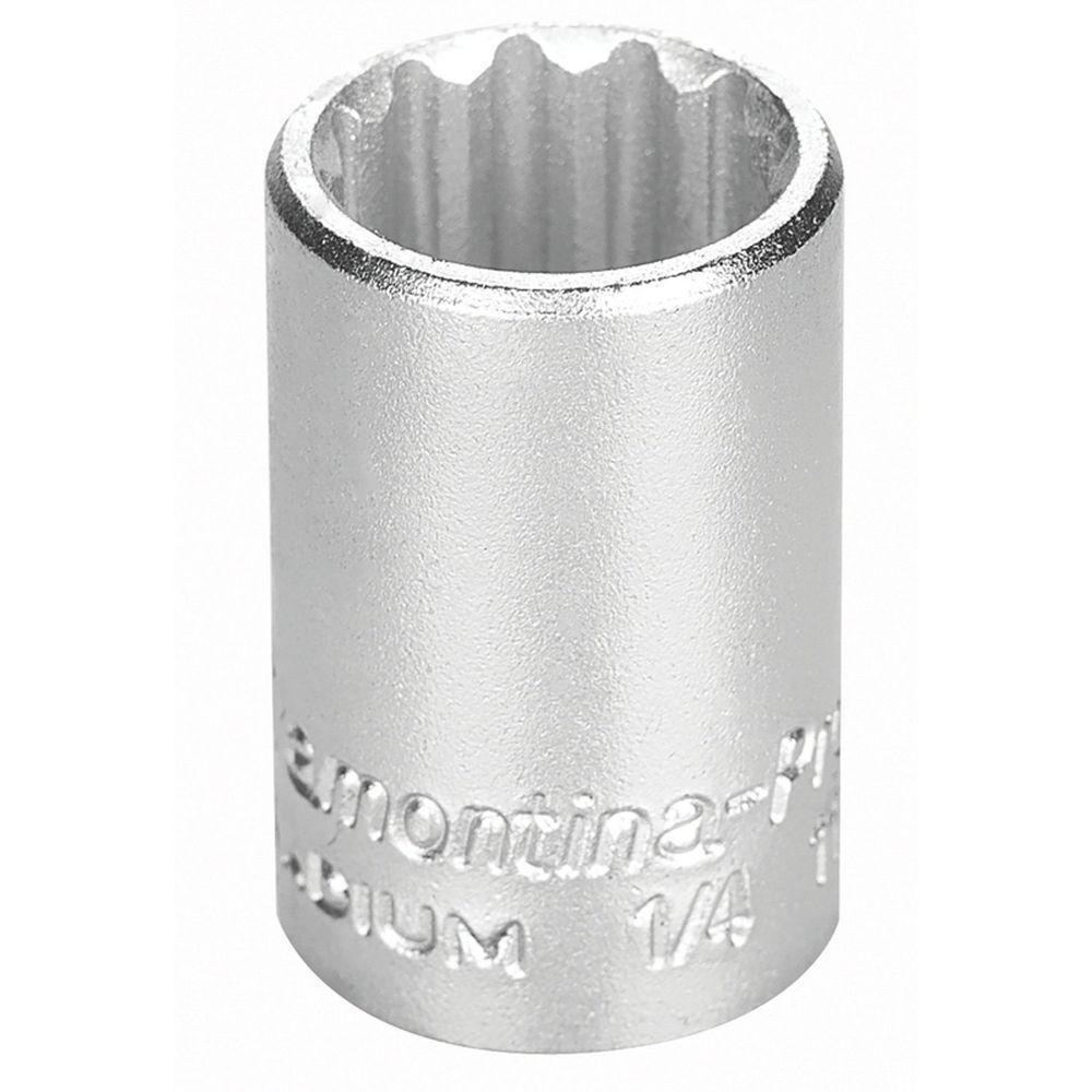 Soquete Estriado Em Aço Cromo Vanádio 8 Mm - Encaixe 1/4" Tramontina Pro Tramontina - 1