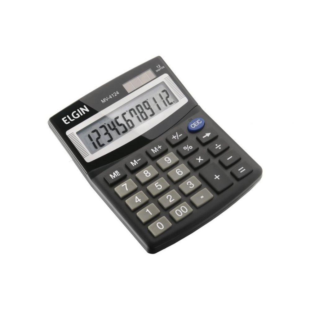 Calculadora De Mesa Visor 12 Dígitos Mv4124 - Elgin - 1