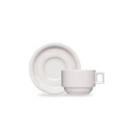 Conjunto 12 Xicaras Cha Com Pires Porcelana Barhotel Germer - 1