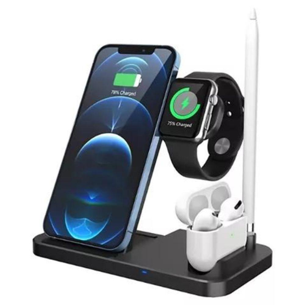 Suporte De Carregador Sem Fio 4 Em 1 Para Iphone, Apple Watch, Airpods Dobrável E Prático - 2
