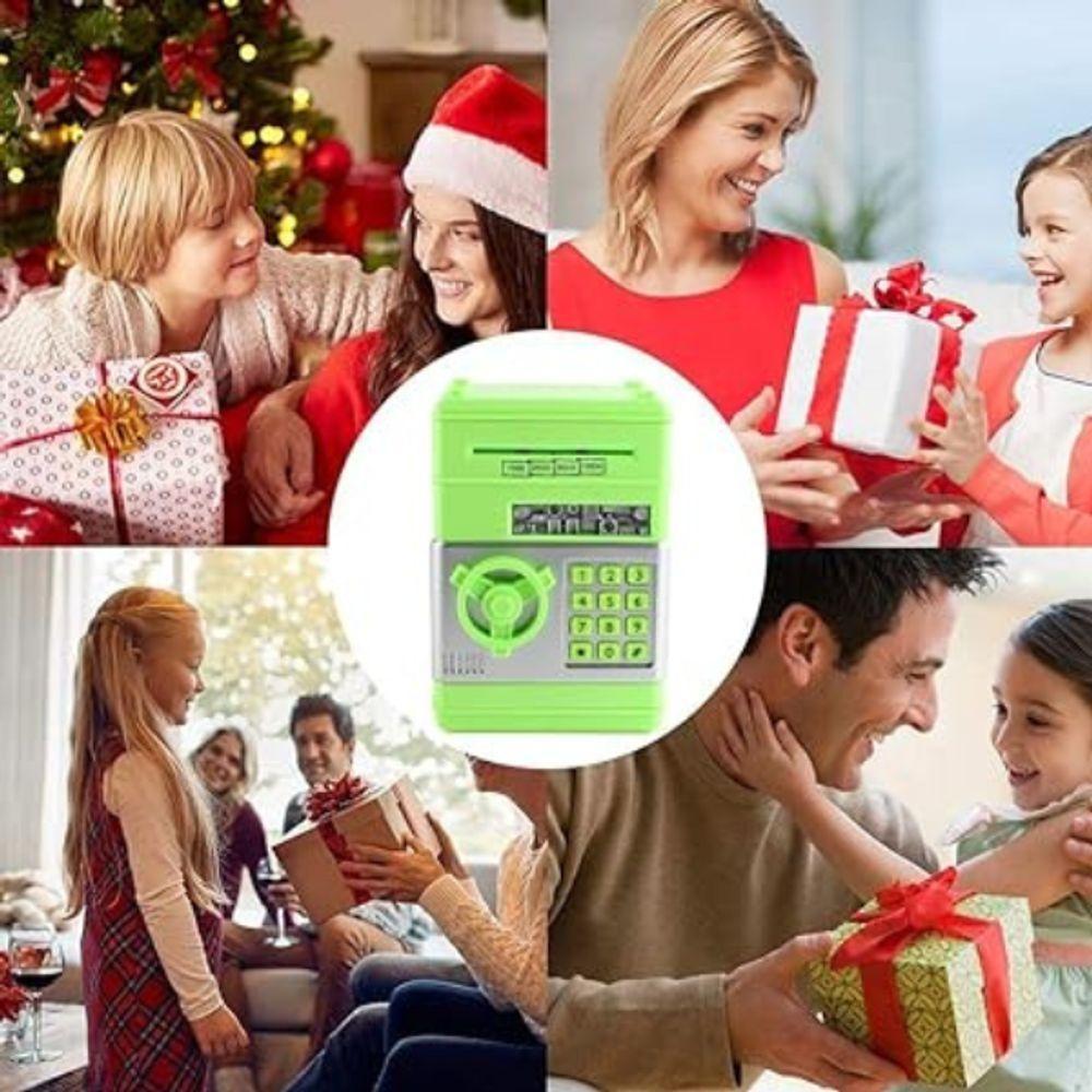 Mini Cofre Eletrônico Digital Senha 4 Dígitos Notas E Moedas (vermelho) - 4