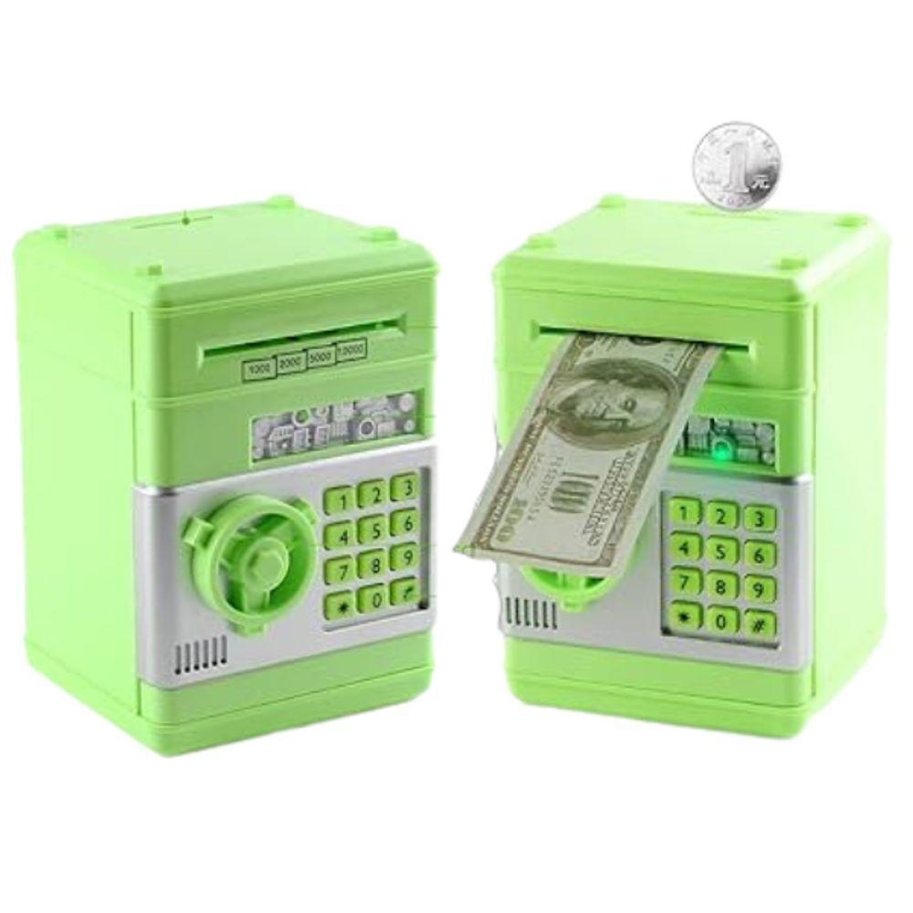 Mini Cofre Eletrônico Digital Senha 4 Dígitos Notas E Moedas (vermelho) - 5