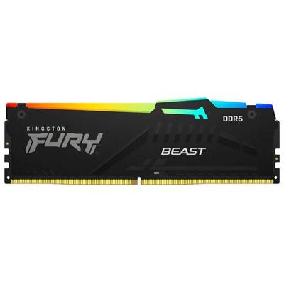 Memória Gamer Kingston Fury Beast Rgb, 16gb, Ddr5, 5200mhz, Cl40 - Kf552c40bba-16