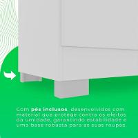 Guarda-roupa Casal Com Pé 4 Portas 2 Gavetas Recife Sallêto Branco