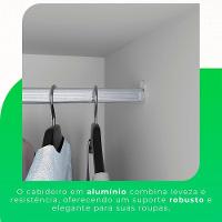 Guarda-roupa Casal Com Pé 4 Portas 2 Gavetas Recife Sallêto Branco - 5