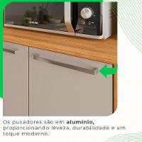 Cozinha Compacta 4 Peças 9 Portas 2 Gavetas Paris Sallêto Cinamomo Com Off White - 6
