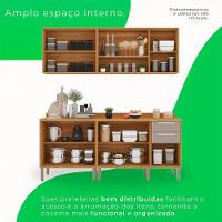 Cozinha Compacta 4 Peças 9 Portas 2 Gavetas Paris Sallêto Cinamomo Com Off White - 9