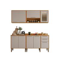 Cozinha Compacta 4 Peças 9 Portas 2 Gavetas Paris Sallêto Cinamomo Com Off White - 10