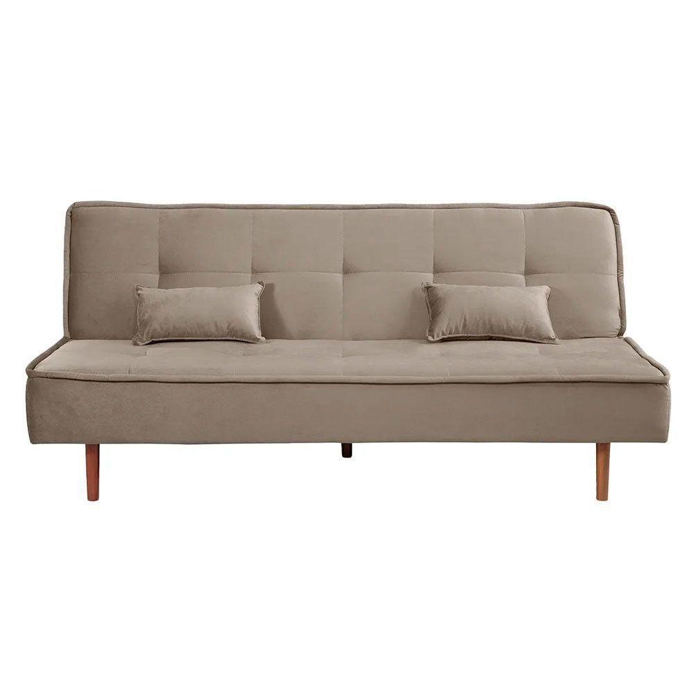 Sofá Cama Silver Linho Carvalho 1,92 - Shop Das Cabeceiras Carvalho - 1