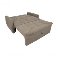 Sofá Cama Meg 2 Lugares Suede Bege Matrix - 2