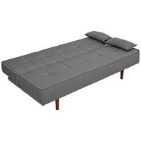 Sofá Cama Silver Linho Grafite 1,92 - Shop Das Cabeceiras Cinza Grafite - 6