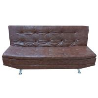 Sofá Valencia Material Sintético Shop Das Cabeceiras Marrom Claro - 1