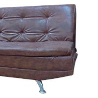 Sofá Valencia Material Sintético Shop Das Cabeceiras Marrom Claro