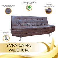 Sofá Valencia Material Sintético Shop Das Cabeceiras Marrom Claro - 6