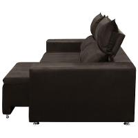 Sofá 2 Lugares Reclinável Madri Suede Shop Das Cabeceiras Marrom - 3