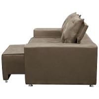 Sofá 2 Lugares Bariloche 1.60cm Suede Shop Das Cabeceiras Bege - 5