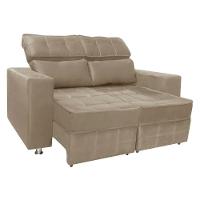 Sofá Retrátil E Reclinável 2 Lugares Londres 1.60cm C/molas Bege
