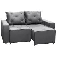 Sofá Retrátil E Reclinável 2 Lugares Bariloche 1.50cm Veludo Cinza Chumbo - 2