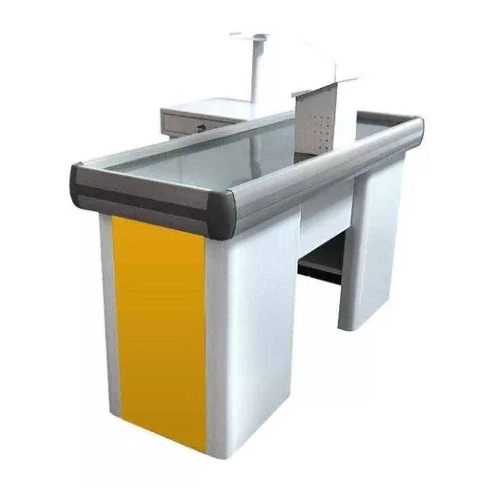 Caixa Supermercado Empacotador Amarelo 1,50m Check Out E Balança 30kg Urano Bivolt - 2